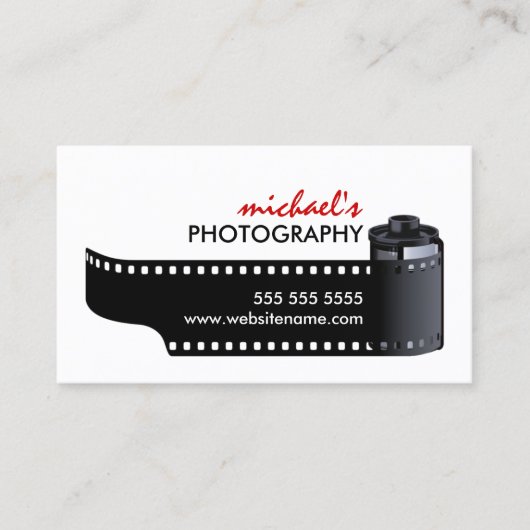 フィルムロール写真撮影 名刺 (正面)