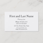 フィルムロール写真撮影 名刺 (裏面)