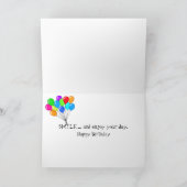 フィルム付きベローズカメラ誕生日 カード (内部)