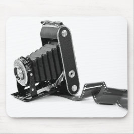 フィルム付き古いカメラ マウスパッド