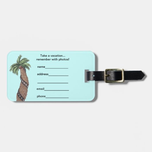 フィルム付き転が手包まれたのまわりにのひら木Ta ラゲッジタグ (正面横)