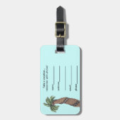 フィルム付き転が手包まれたのまわりにのひら木Ta ラゲッジタグ (正面縦)