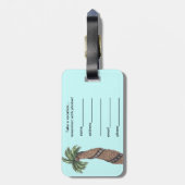 フィルム付き転が手包まれたのまわりにのひら木Ta ラゲッジタグ (裏面縦)