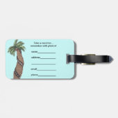 フィルム付き転が手包まれたのまわりにのひら木Ta ラゲッジタグ (裏面横)