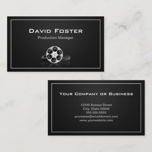 フィルム制作マネージャのプロデューサー・カッター 名刺 (正面/裏面)