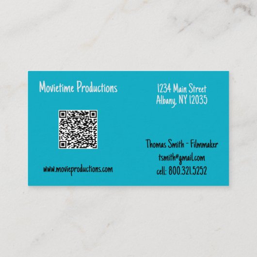 フィルム制作レトロ名刺 名刺 (裏面)