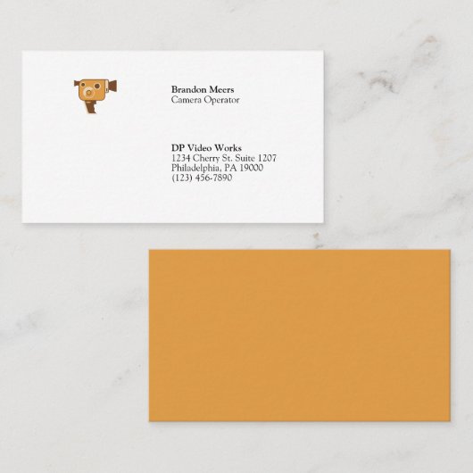 フィルム及びテレビの生産のミニマルなスタイル 名刺 (正面/裏面)