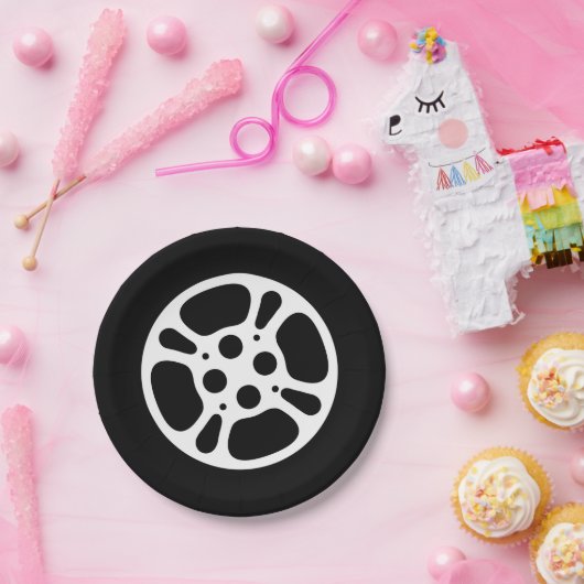 フィルム巻き枠映画夜 ペーパープレート (パーティー)