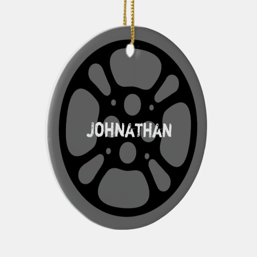 フィルム巻き枠/映画巻き枠の名前をカスタムするのオーナメント セラミックオーナメント (右)