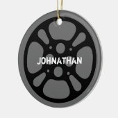 フィルム巻き枠/映画巻き枠の名前をカスタムするのオーナメント セラミックオーナメント (左)