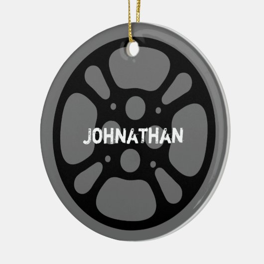 フィルム巻き枠/映画巻き枠の名前をカスタムするのオーナメント セラミックオーナメント (左)