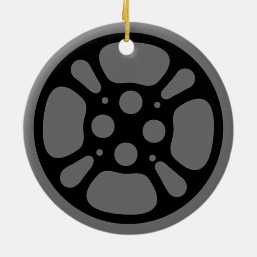 フィルム巻き枠/映画巻き枠の名前をカスタムするのオーナメント セラミックオーナメント (裏面)