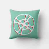 フィルム巻き枠/映画巻き枠の枕(色のフリンジ) クッション (裏面)