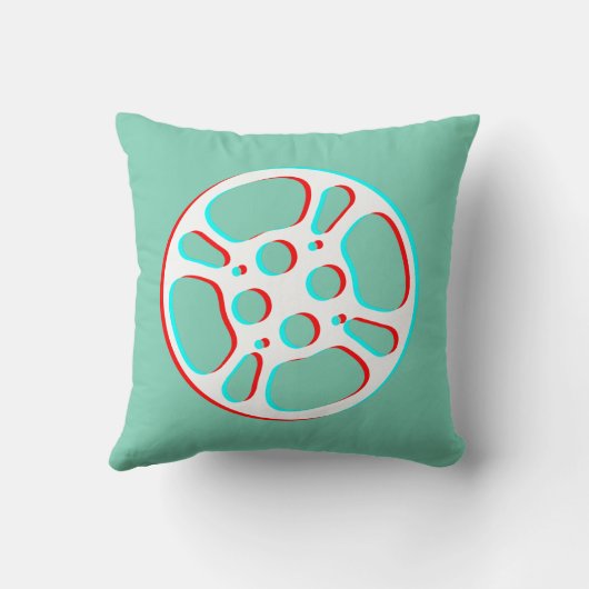 フィルム巻き枠/映画巻き枠の枕(色のフリンジ) クッション (裏面)