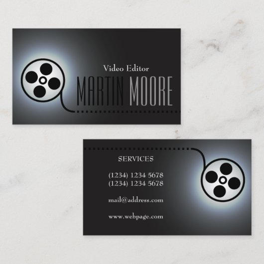 フィルム映画テープビデオサービス 名刺 (正面/裏面)
