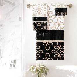 フィルム模様モノグラスタイリッシュムエレガント バスタオルセット