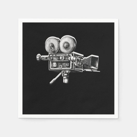 フィルム素晴らし動揺してビデオカメラマン スタンダードカクテルナプキン (正面)