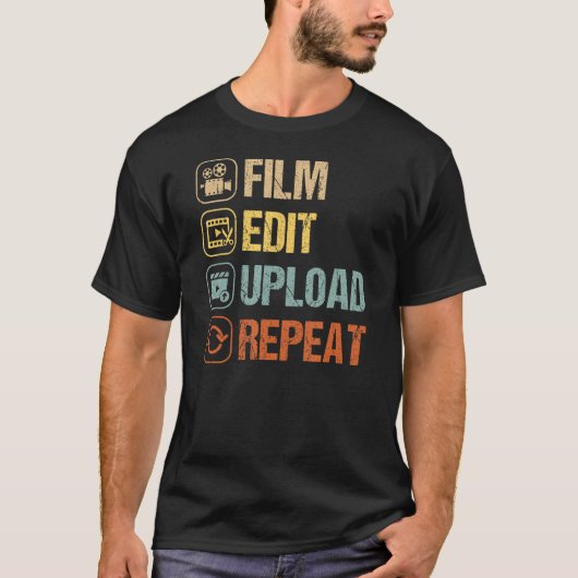 フィルム編集リピート映画製作者フィルム Tシャツ (正面)