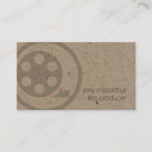 フィルム製作者フィルムリールのアイコン撮影 名刺 (正面)