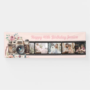 フィルム負の誕生日写真 横断幕