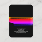 フィルム転がカメラQRコードブラック 名刺 (裏面)