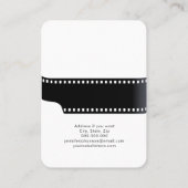 フィルム転がカメラQRコード白黒 名刺 (裏面)