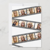 フィルム ストリップ、ハリウッド風カスタム16枚写真卒業式  招待状 (裏面)