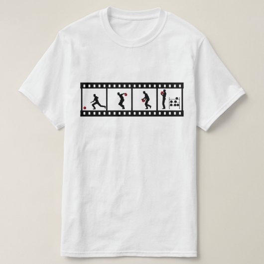 フィルムTシャツのボーリング Tシャツ (デザイン正面)