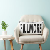 フィルモアサンフランシスコ通り標識 ランバークッション (椅子)