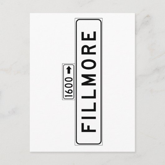 フィルモアセントサンフランシスコ通り標識 ポストカード (正面)
