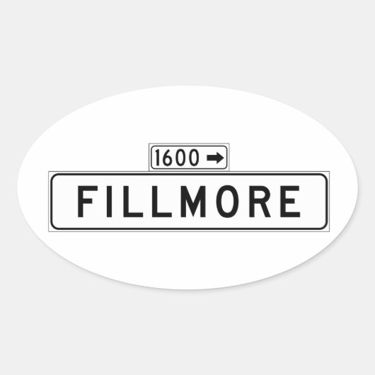 フィルモアセントサンフランシスコ通り標識 楕円形シール (正面)