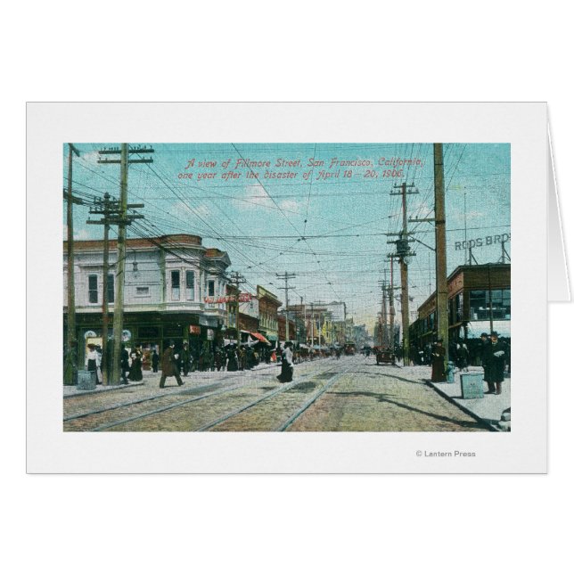 フィルモア通りビュー1906年の火災から1年後 (正面横)