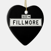 フィルモアSt.のサンフランシスコの道路標識 セラミックオーナメント (右)