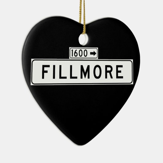 フィルモアSt.のサンフランシスコの道路標識 セラミックオーナメント (右)
