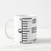 フィルラインを通信できないコーヒーカップ コーヒーマグカップ (左)