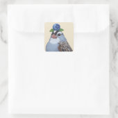 フィル白い王冠のスパローカード スクエアシール (バッグ)