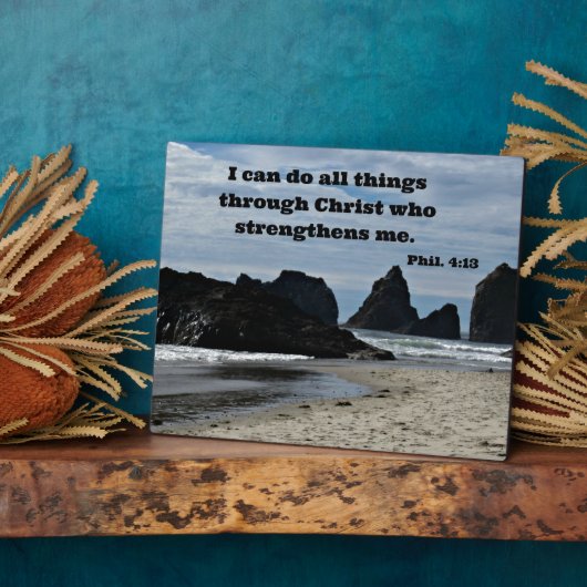 フィル4時13分キリストを通して全ての事を… フォトプラーク (側面)