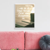 フィル4: 13 |バイブルやる気を起こさせる引用文Verse キャンバスプリント (インサイチュ (リビング))