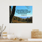 フィル。1:6この事を信じること、すなわち彼は自分を信じる。 ポスター (キッチン)