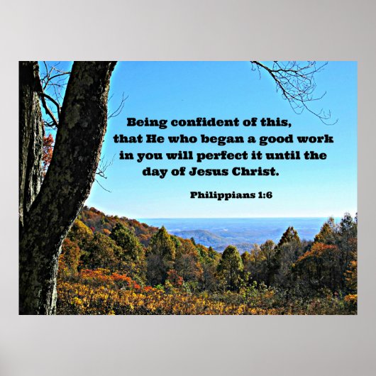 フィル。1:6この事を信じること、すなわち彼は自分を信じる。 ポスター (正面)