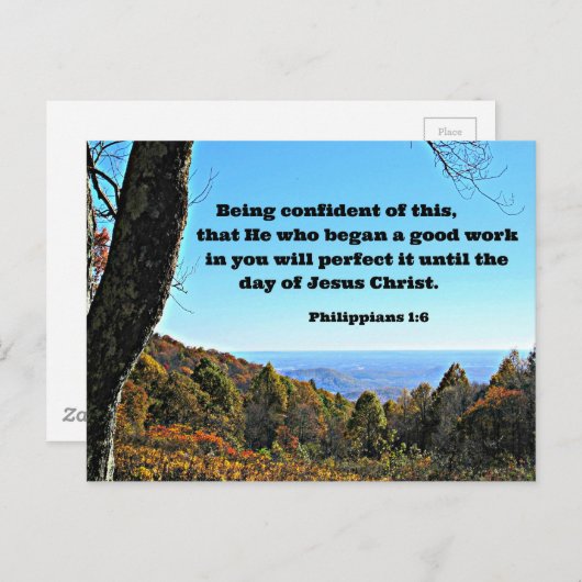 フィル。1:6この事を信じること、すなわち彼は自分を信じる。 ポストカード (正面/裏面)