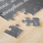 フィル。4:13わたしはキリストを通して、すべてのことをすることができる。 ジグソーパズル (側面)