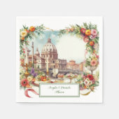 フィレエレガントイタリアンンスの結婚式招待状 スタンダードカクテルナプキン (正面)