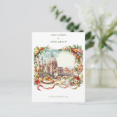 フィレエレガントンス・イタリアのディナーへの招待状 ポストカード (スタンド正面)