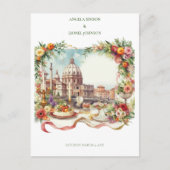 フィレエレガントンス・イタリアのディナーへの招待状 ポストカード (正面)