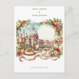 フィレエレガントンス・イタリアのディナーへの招待状 ポストカード