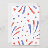 フィレクラッカー4日7月3日Birthday Patriotic Cute 招待状 (裏面)