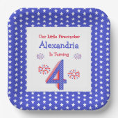 フィレクラッカー4th誕生日紙プレート ペーパープレート (正面)