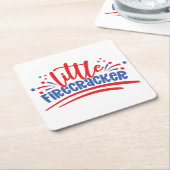 フィレクラッカー7月4日 スクエアペーパーコースター (アングル)