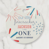 フィレクラッカー7月4日Fireworks誕生日 フェイバータグ (正面)